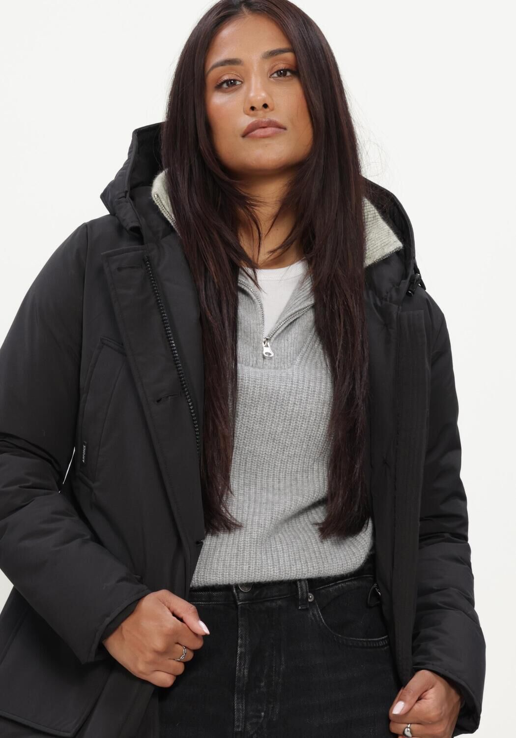 Zwarte AIRFORCE Gewatteerde jas 4 POCKET PARKA - large
