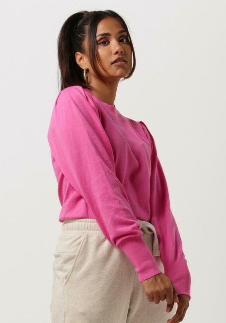 Roze 10DAYS Trui PLEATED SLEEVE KNIT SWEATER - large