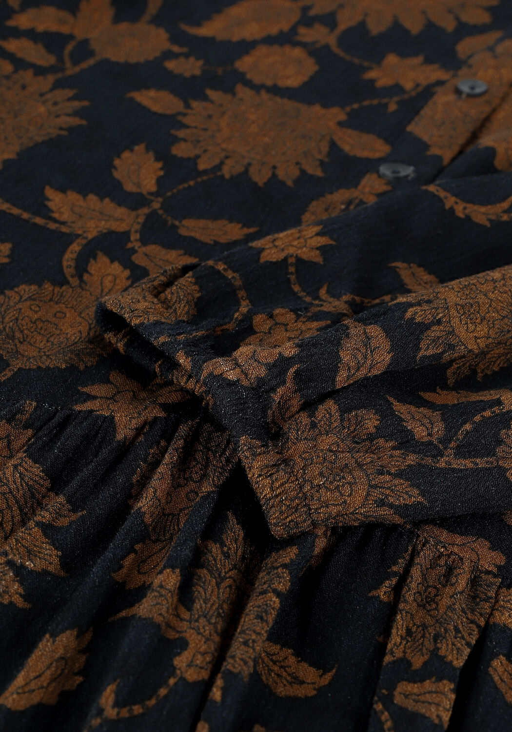 Bruine BY-BAR Mini jurk NOUK GOLDEN FLOWER DRESS - large