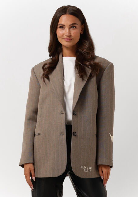 Camel ALIX THE LABEL Blazer LADIES WOVEN OVERSIZED CLASSY BLAZER - large
