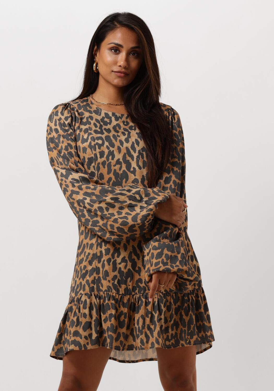 Harper & Yve Bruine Mini Jurk Lynn-dr Multicolor Dames
