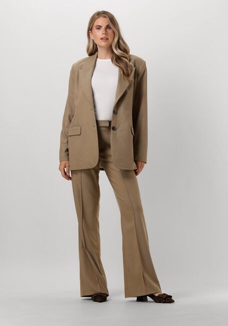 Taupe AAIKO Flared broek CHANTALLE TWILL VIS 350 - large