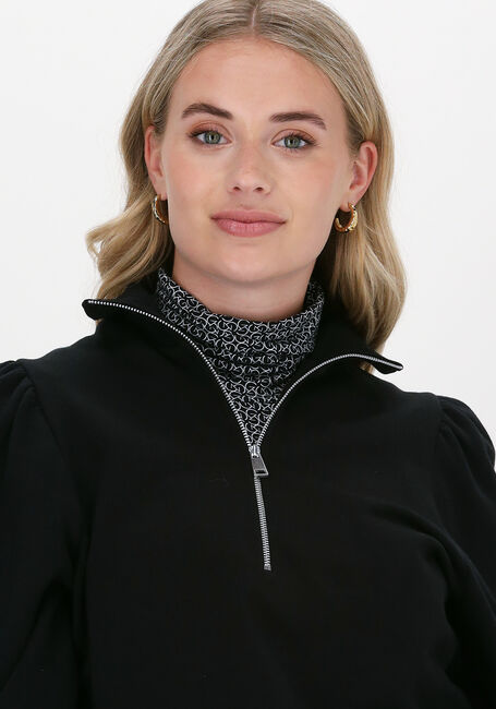 Zwarte GESTUZ Sweater NANKITA GZ ZIPPER SWEATSHIRT - large