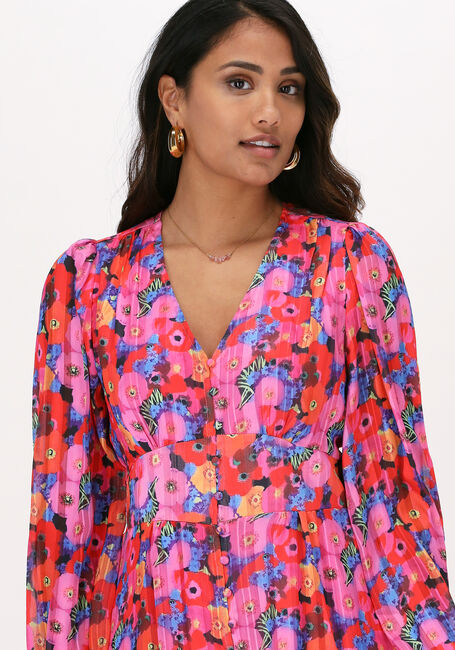 Roze NEO NOIR Midi jurk TIMMA MAGICAL FLOWER DRESS - large