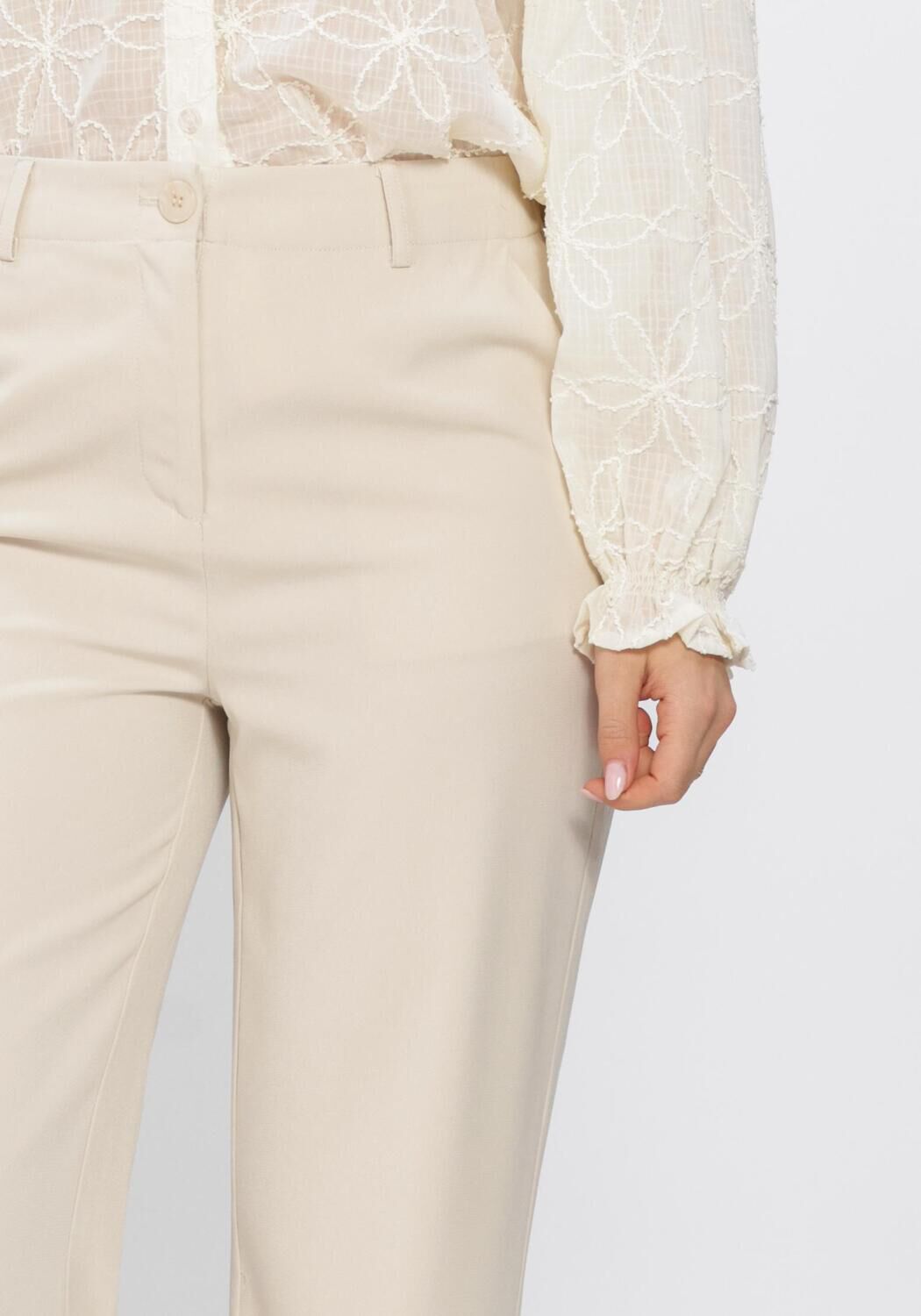 Gebroken wit YDENCE Pantalon PANTS SOLANGE - large
