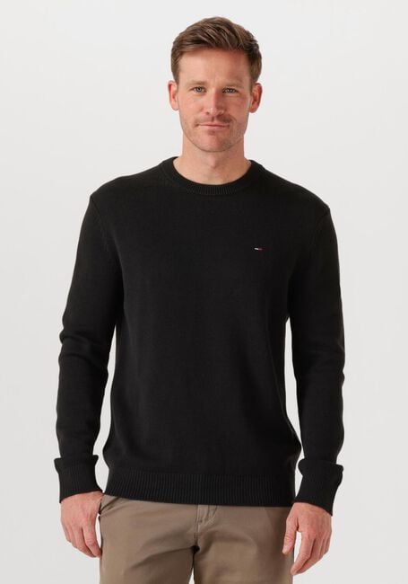 Zwarte TOMMY JEANS Trui TJM SLIM ESS SWEATER EXTS - large