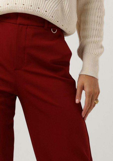 Rode VANILIA Wijde broek TAILORED TWILL MET RING - large