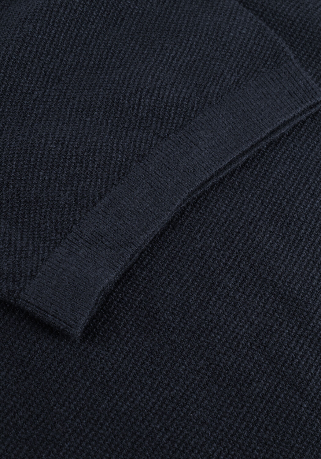 Donkerblauwe PROFUOMO Polo T-SHIRT CREW NECK COTTON LINEN - large