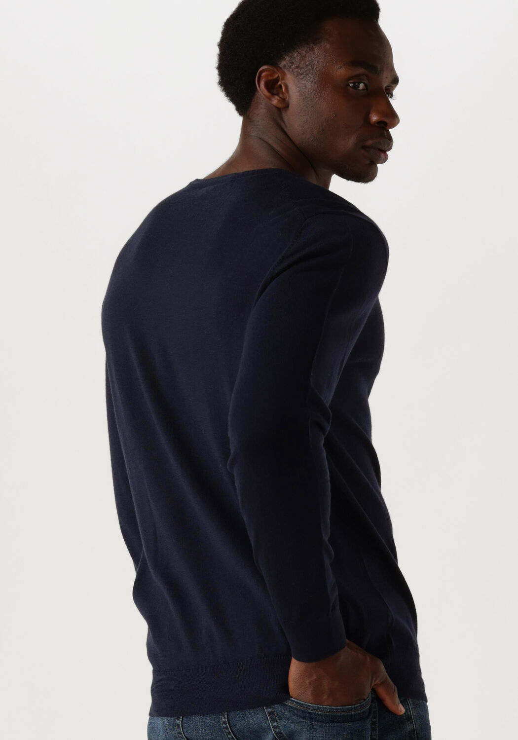 PROFUOMO Heren Truien & Vesten Pullover V-neck Donkerblauw