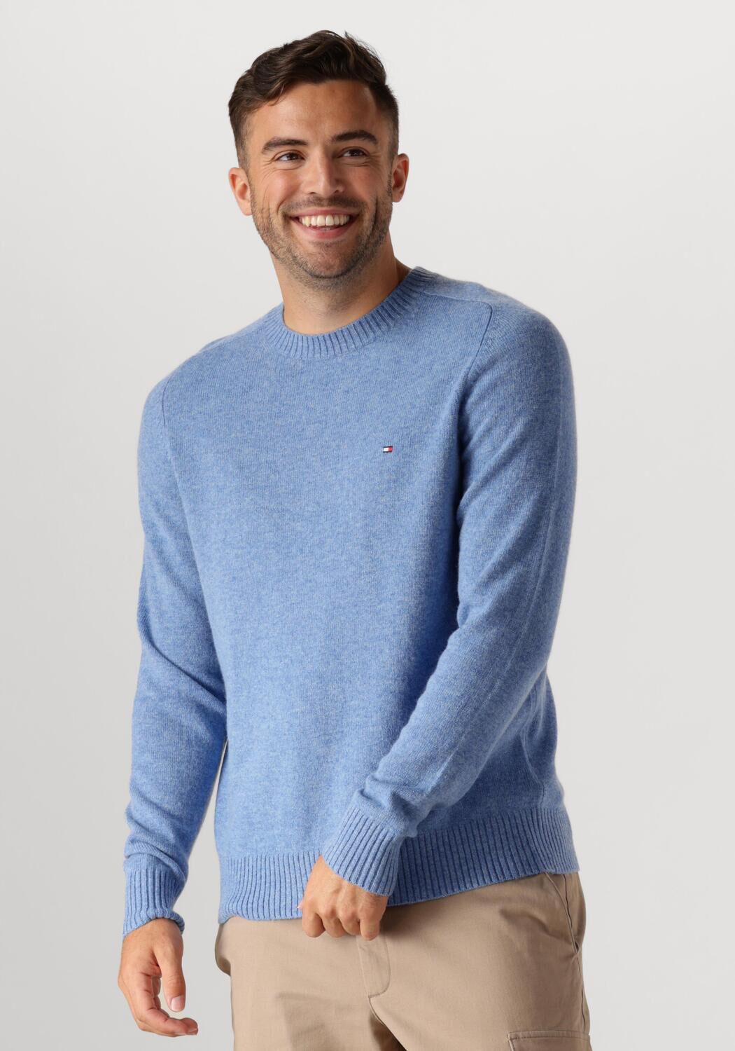 TOMMY HILFIGER Heren Truien & Vesten Lambswool Crew Neck Blauw