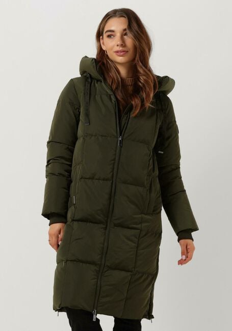 Donkergroene MOS MOSH Gewatteerde jas NOVA SQUARE DOWN COAT - large