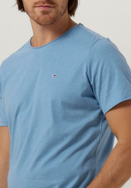 Blauwe TOMMY JEANS T-shirt TJM SLIM JASPE C NECK - large