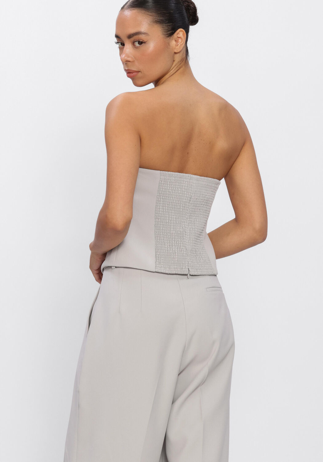 Lichtgrijze OMODA ATELIER Top X MODEROSA - LUNA - large