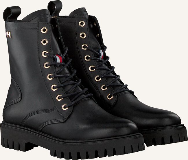 Zwarte TOMMY HILFIGER Veterboots SHADED TH BOOTIE Zwarte TOMMY HILFIGER Veterboots SHADED TH BOOTIE - large