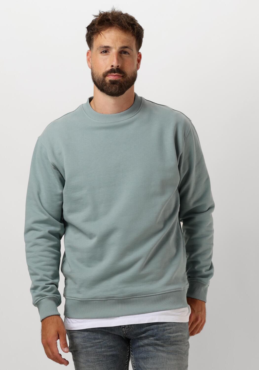 PURE PATH Heren Truien & Vesten Loose Fit Sweaters Crewneck308 Blauw