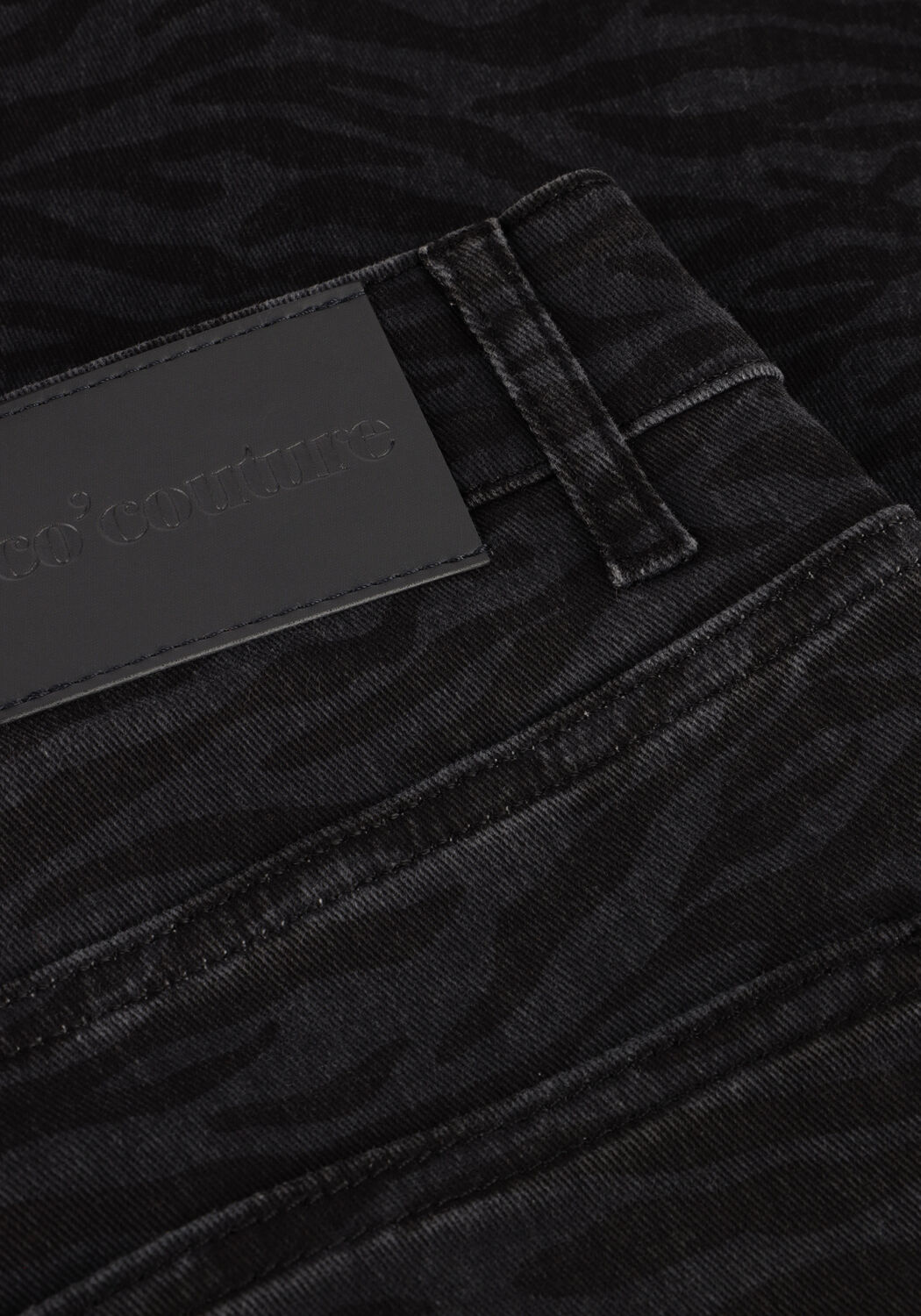 Grijze CO'COUTURE Pantalon ZEBRA GREY WIDE LONG PANTS - large