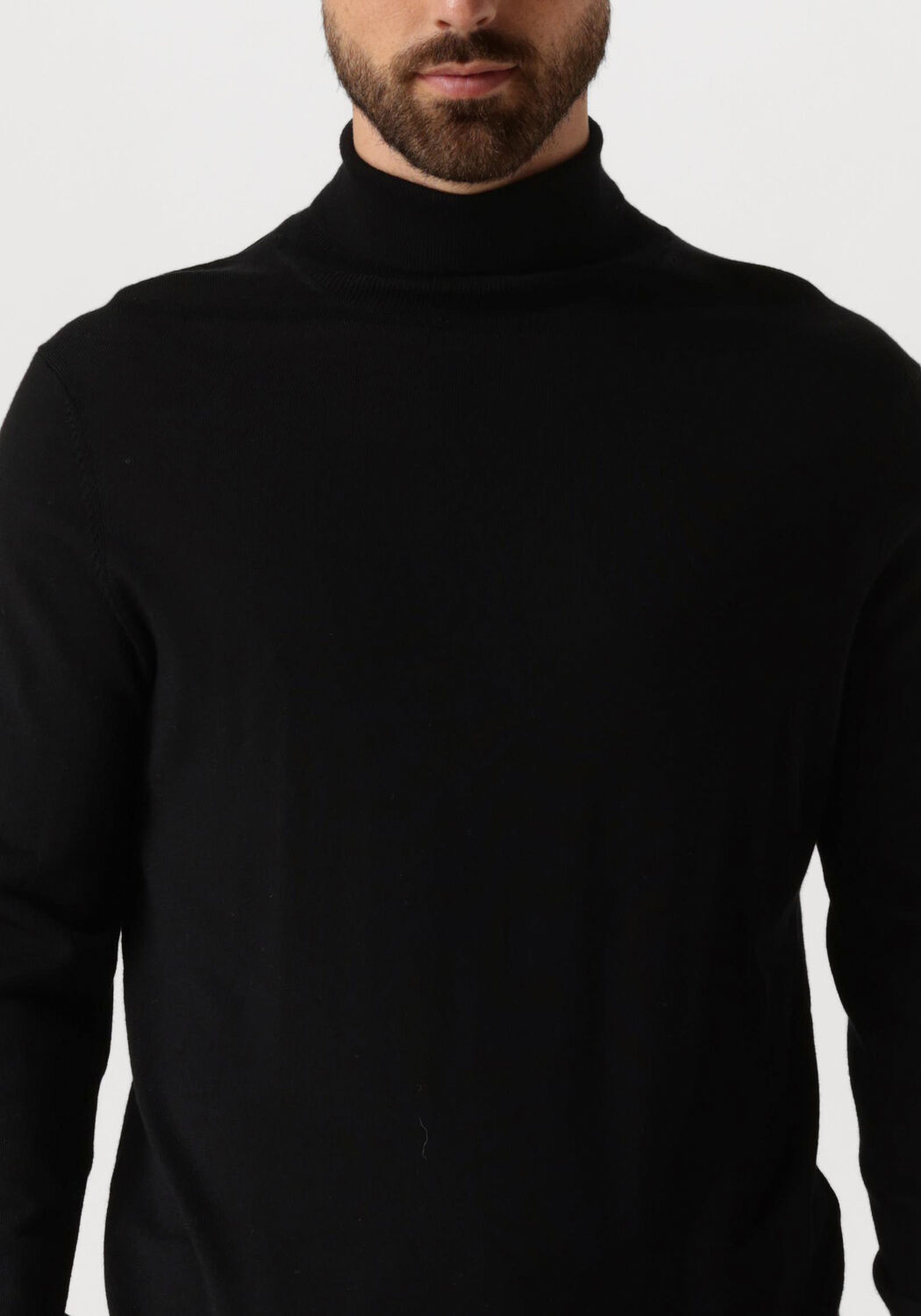 SELECTED HOMME Heren Truien & Vesten Slhtray Ls Knit Merino Roll Neck Zwart