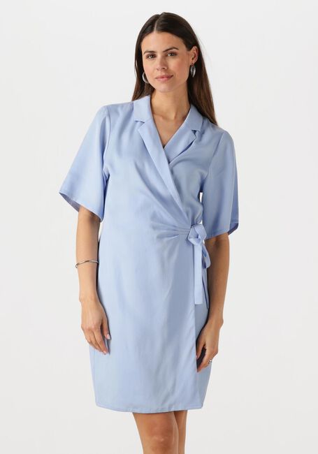 Lichtblauwe ANOTHER LABEL Mini jurk MILOU DRESS S/S - large