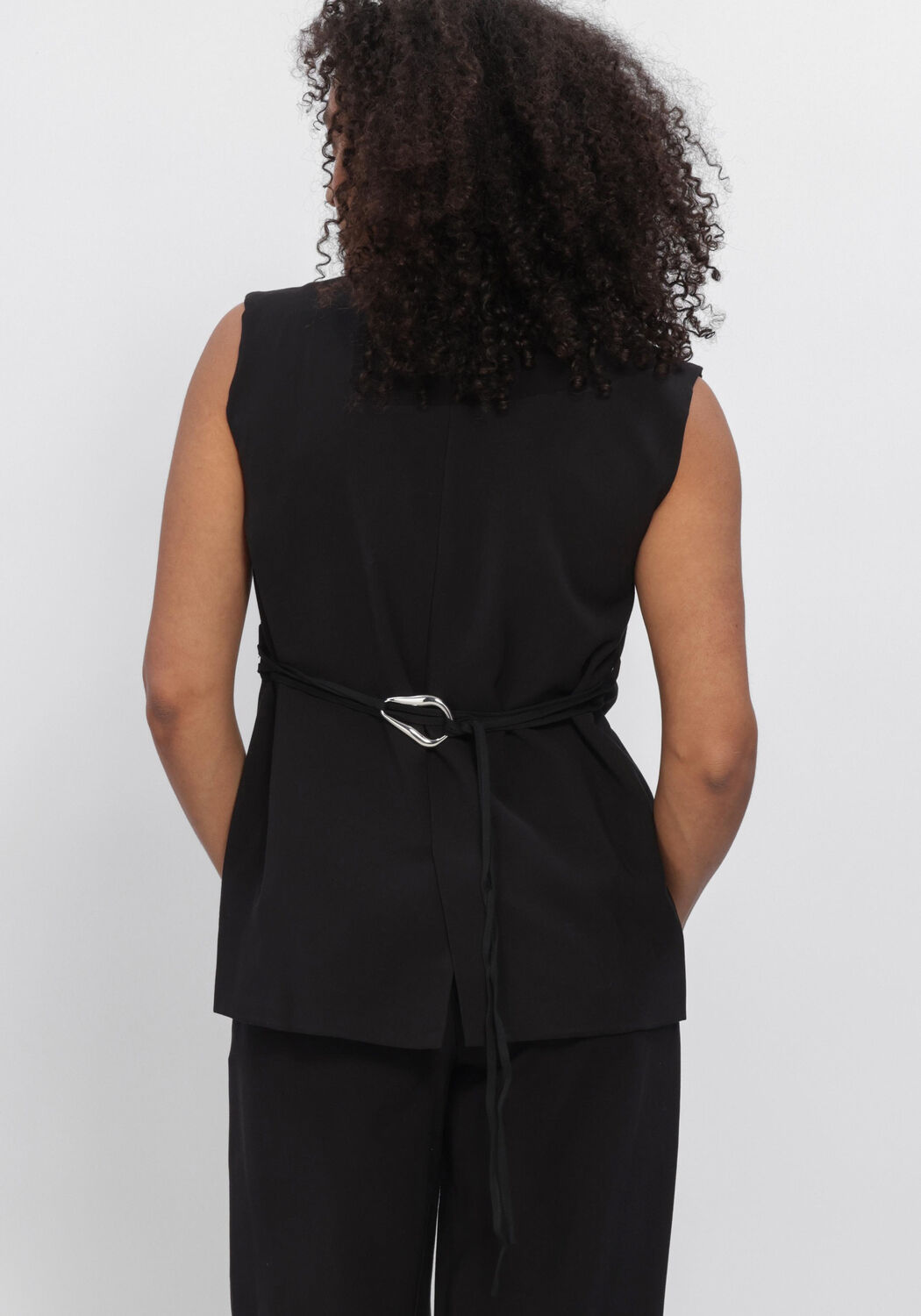 Zwarte OBJECT Gilet OBJMABEL S/L WAISTCOAT E VIP 26 - large