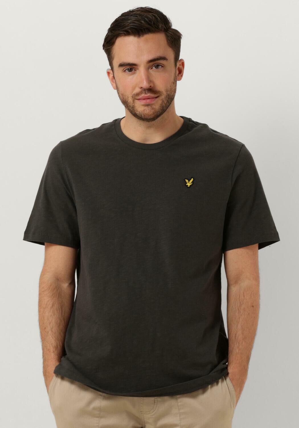 LYLE & SCOTT Heren Polo's & T-shirts Slub T-shirt Donkergrijs