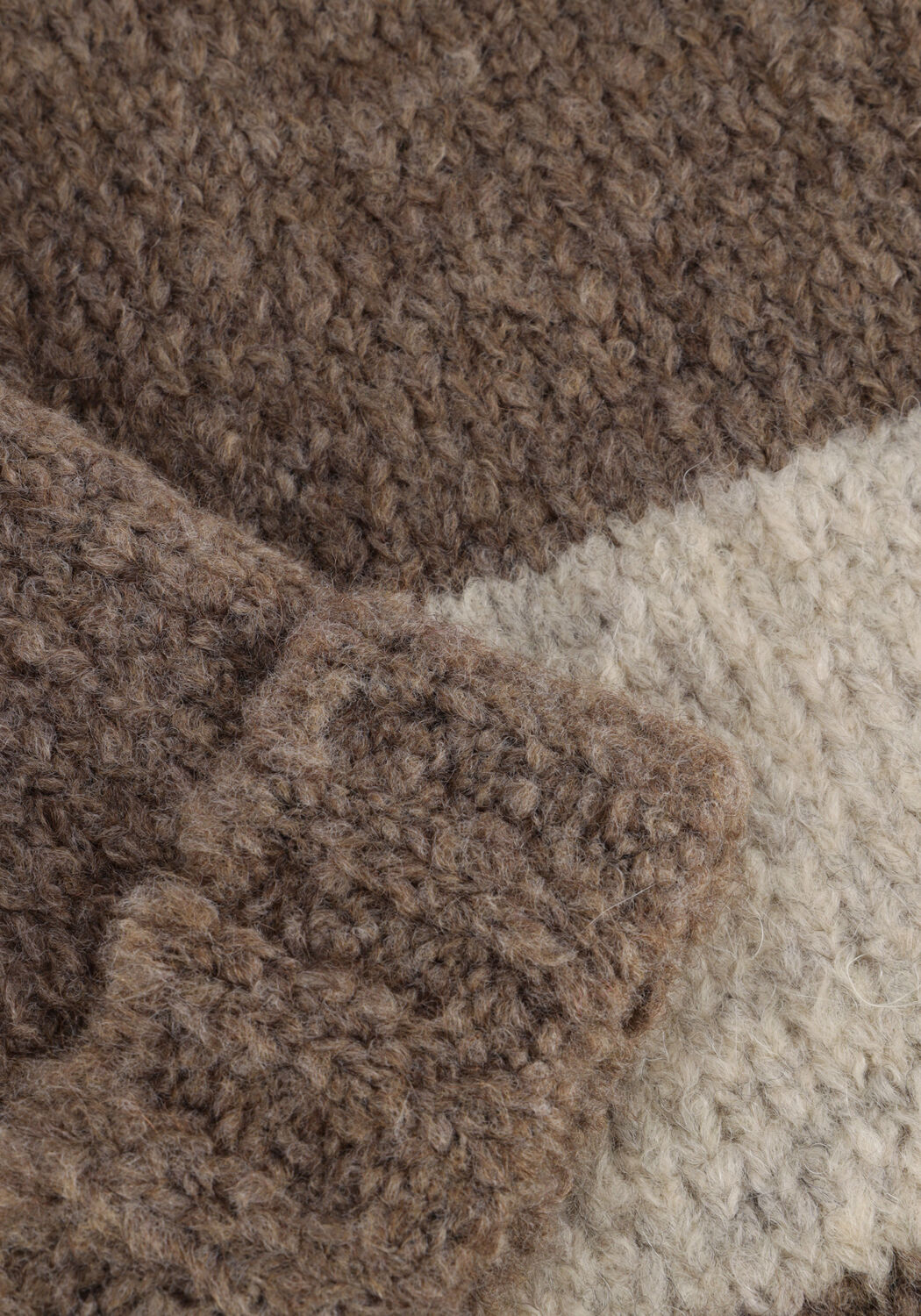 Bruine PENN & INK Trui 225 JUMPER STRIPE - large