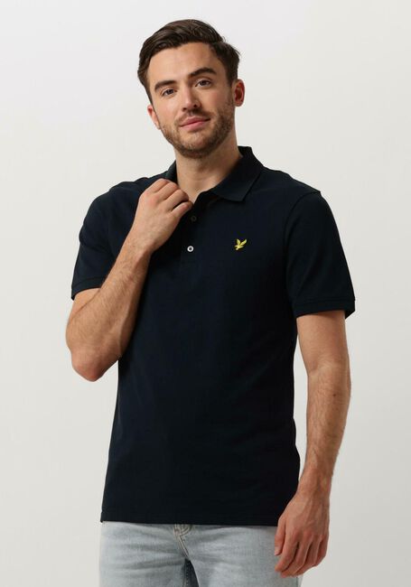 Donkerblauwe LYLE & SCOTT Polo PLAIN POLO SHIRT - large
