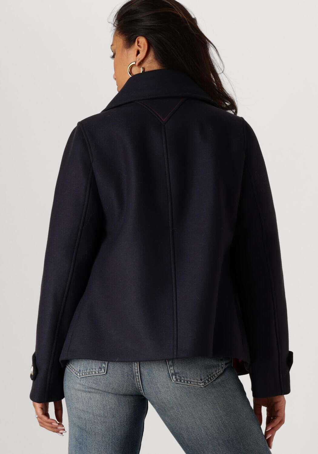TOMMY HILFIGER Dames Jassen Wool Blend Db Peacoat Donkerblauw