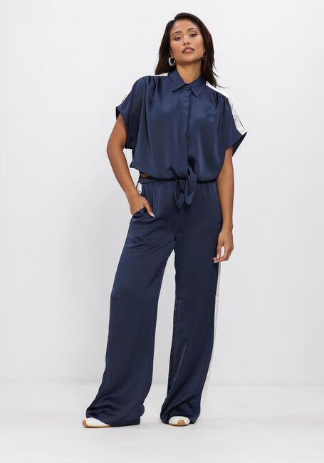 Blauwe DANTE6 Pantalon DARE STRIPED SATIN PANTS - large