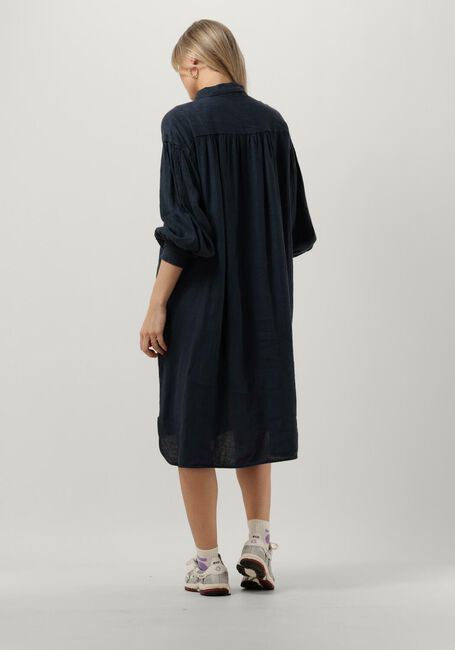 Blauwe BY-BAR Midi jurk SARAH LINEN LONG DRESS - large