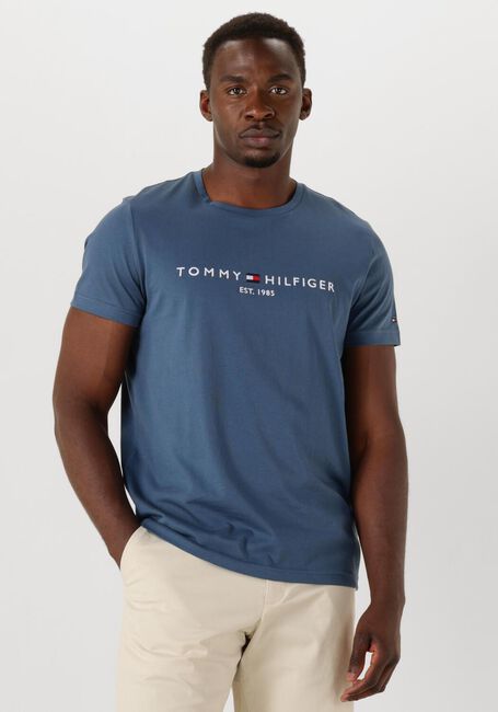 Blauwe TOMMY HILFIGER T-shirt TOMMY LOGO TEE - large