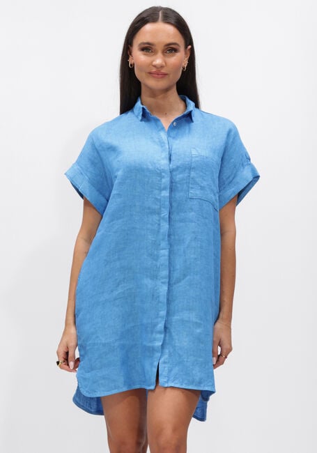 Blauwe BY-BAR Mini jurk HELLA LINEN DRESS - large
