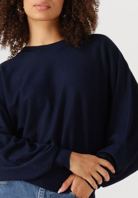 Donkerblauwe MINUS Trui DANA BAT SLEEVE KNIT PULLOVER - large