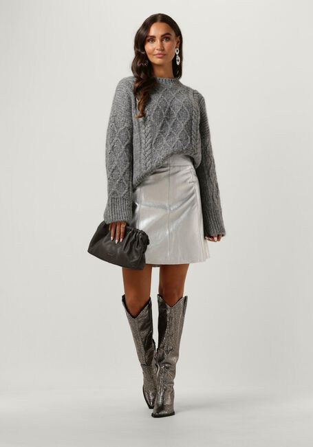 Grijze SECOND FEMALE Trui DIA KNIT O-NECK Grijze SECOND FEMALE Trui DIA KNIT O-NECK - large