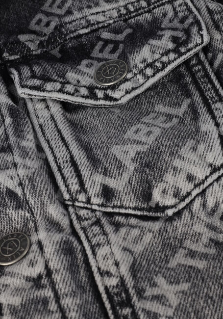 Donkergrijze ALIX MINI Spijkerjas BABY WOVEN TEXT DENIM JACKET - large