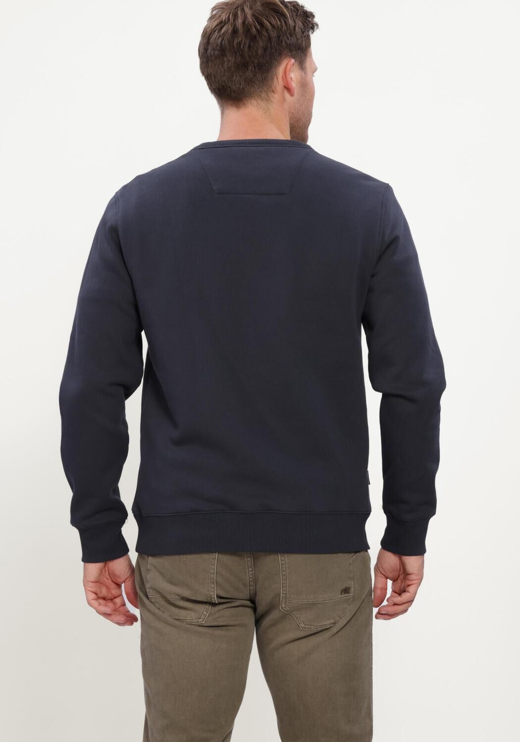 Donkerblauwe PME LEGEND Trui CREWNECK SOFT FLEECE SWEAT - large