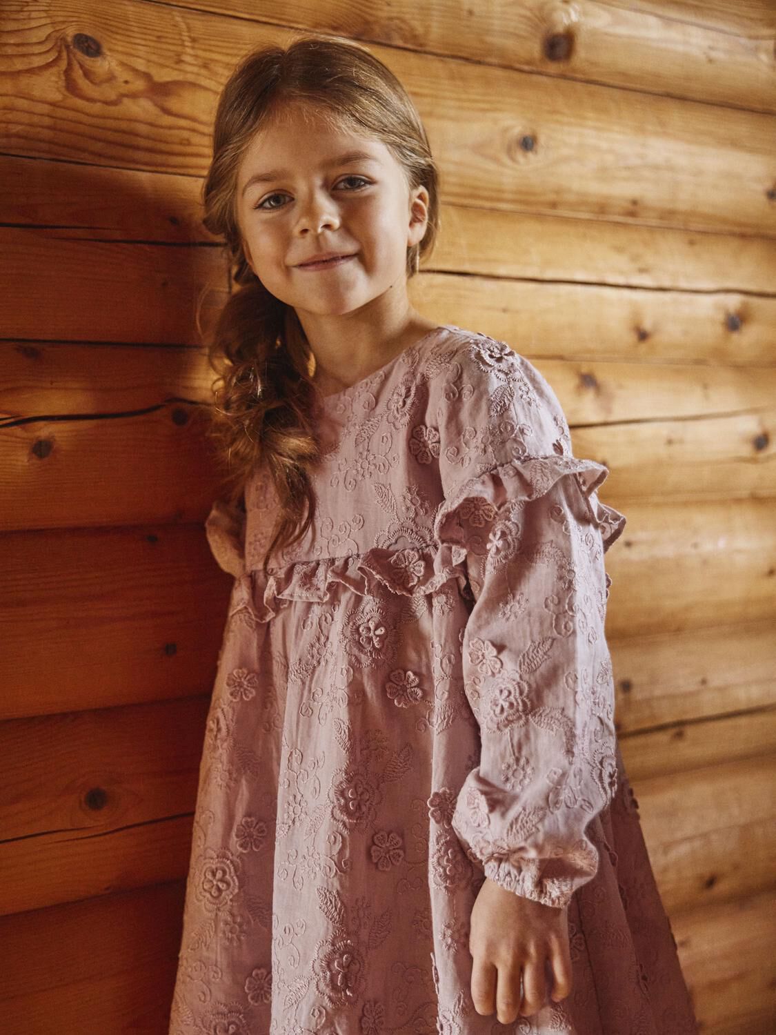 Lichtroze LIL' ATELIER Mini jurk NMFODANA LS LOOSE DRESS LIL - large