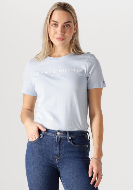 Lichtblauwe TOMMY HILFIGER T-shirt REG CORP LOGO - large