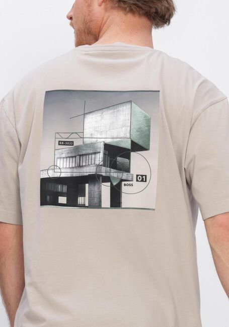 Beige BOSS ORANGE T-shirt TE_BRUTALISM - large