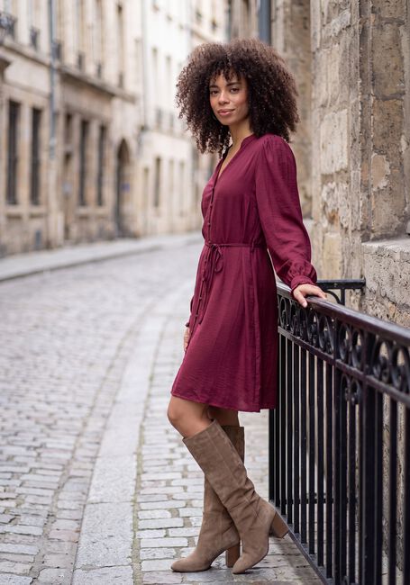 Bordeaux MSCH COPENHAGEN Midi jurk MSCHMYLA PENINNA DRESS - large