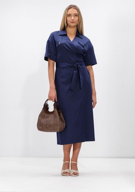 Donkerblauwe CAROLINE BISS Midi jurk 1112 - large