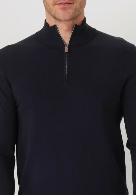 Donkerblauwe PROFUOMO Trui PULLOVER HALF ZIP - large