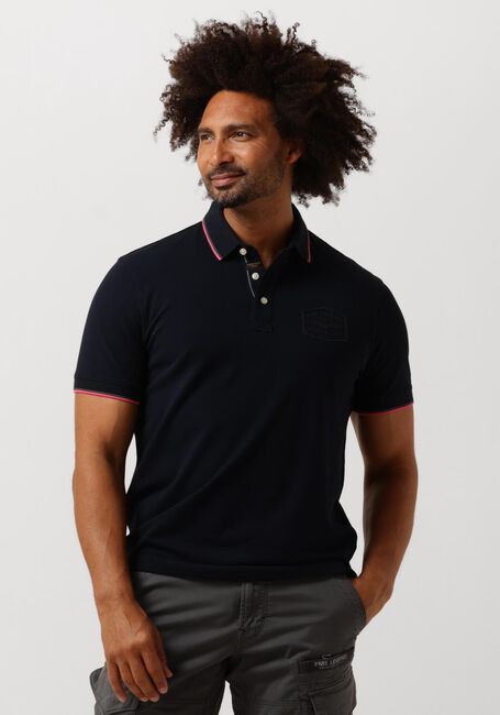 Blauwe PME LEGEND Polo SHORT SLEEVE POLO STRETCH PIQUE PACKAGE - large