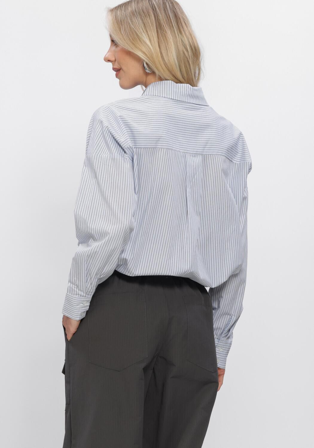 Blauwe MY ESSENTIAL WARDROBE Blouses MWFELINE BOXY SHIRT - large