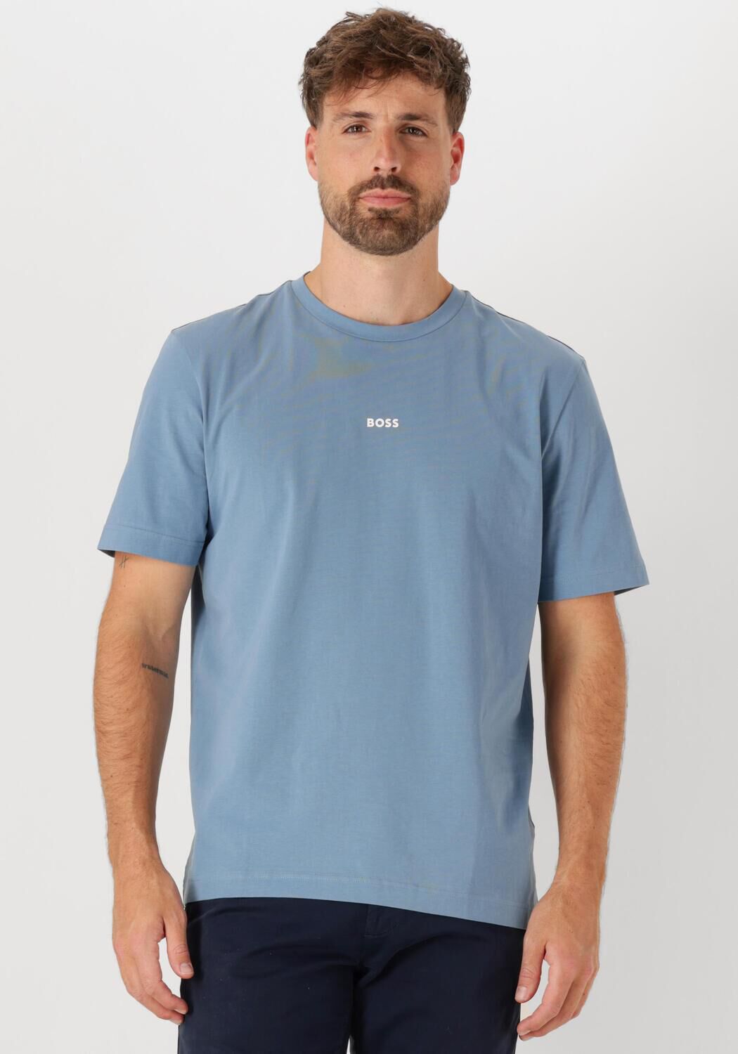 BOSS ORANGE Heren Polo's & T-shirts Tchup 10242929 01 Lichtblauw