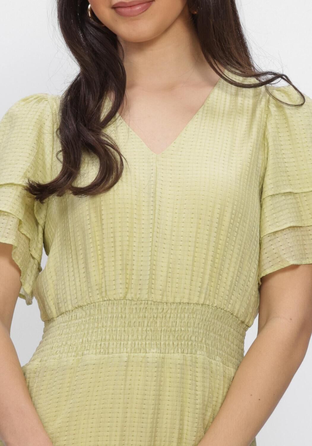 Groene FREEBIRD Jurken WV-STRUCTURE-VOILE-26-1 - large