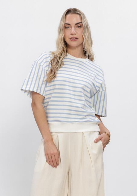 Witte NUKUS Trui LOTTE PULLOVER STRIPE - large