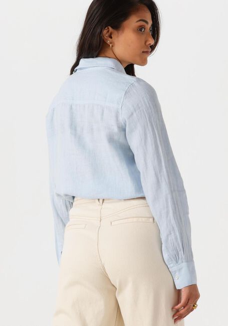 Lichtblauwe MOS MOSH Blouses MMENNA LINEN POCKET BLOUSE - large