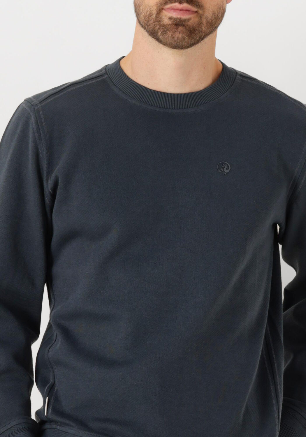CAST IRON Heren Truien & Vesten Long Sleeve R-neck Regular Fit Twill Blauw