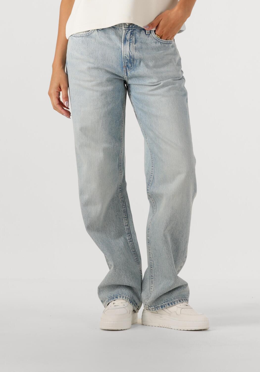CALVIN KLEIN Dames Jeans Signature 90s Straight Lafayette Lichtblauw