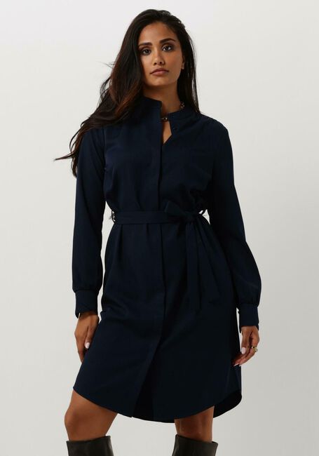 Donkerblauwe ANOTHER LABEL Mini jurk DALYCE DRESS L/S - large